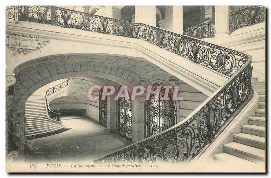 CPA Paris La Sorbonne Le Grand Escalier 