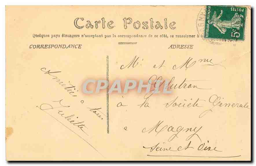 CPA Paris La Chambre des Deputes et le Pont de la Concorde Tour Eiffel Bateau — Rückseite