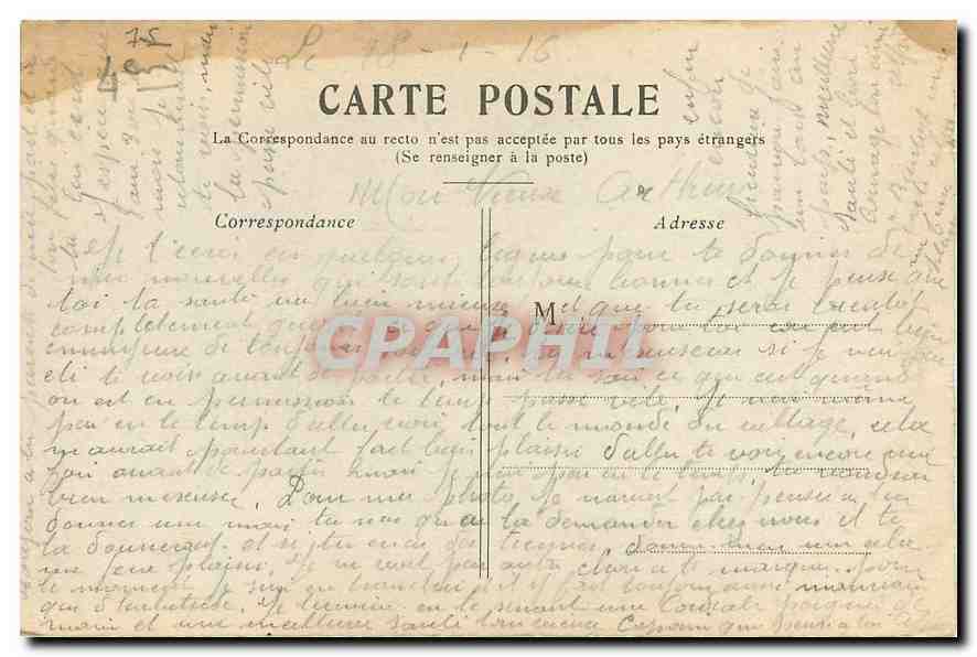 CPA Paris le Palais de Justice et le Marche aux Fleurs  — Rückseite