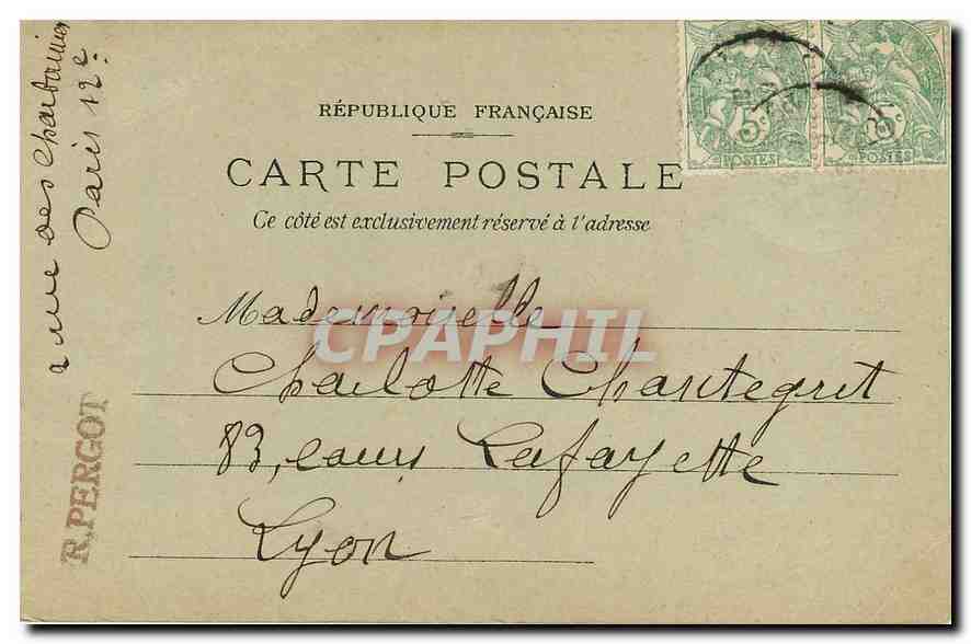 CPA Paris Place de la Bastille  — Rückseite