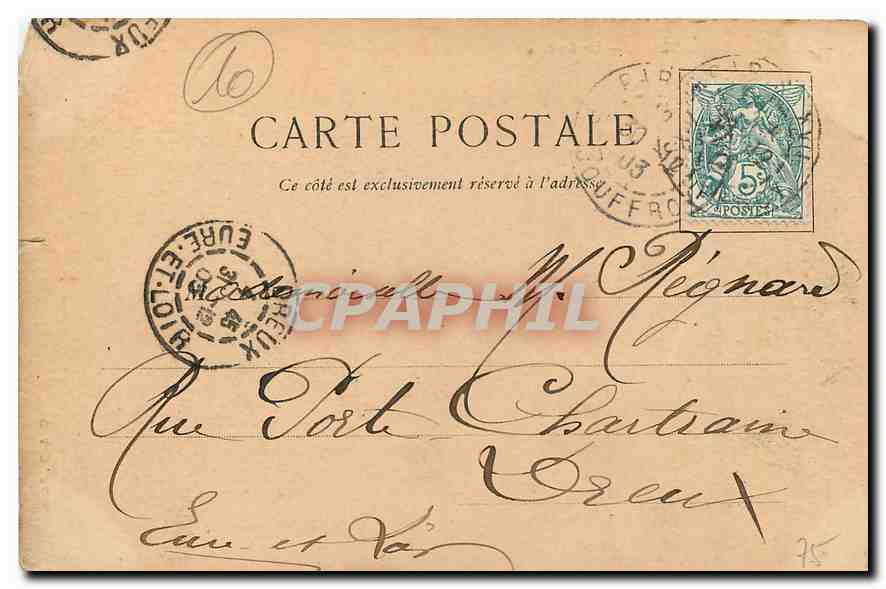 CPA Bois de Boulogne La Cascade  — Rückseite