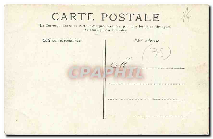 CPA Paris La Place de la Concorde  — Rückseite