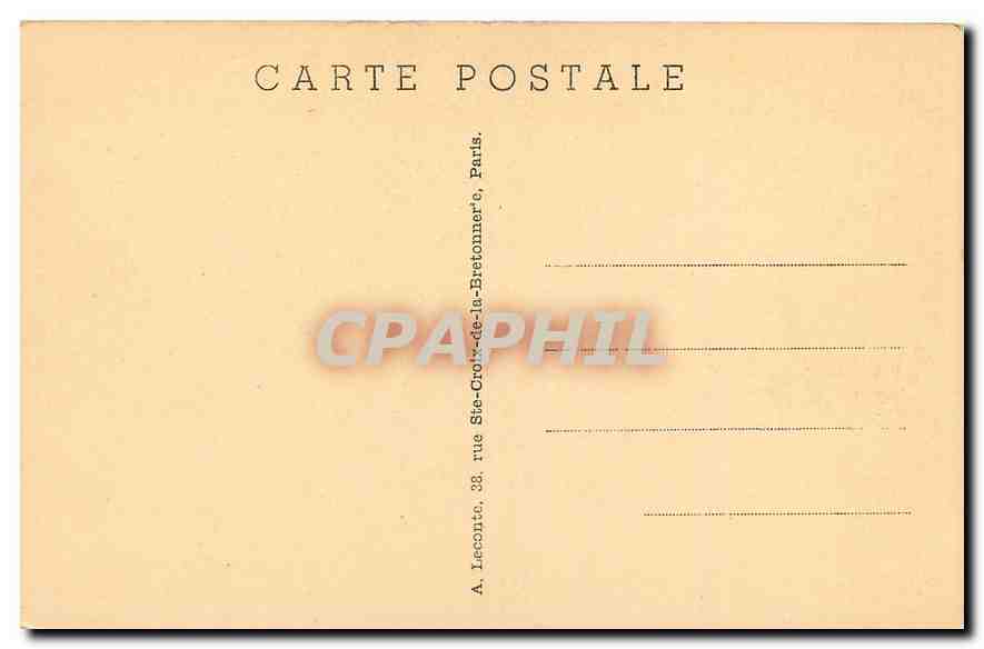 CPA Paris Sainte Chapelle et Palais de Justice  — Verso