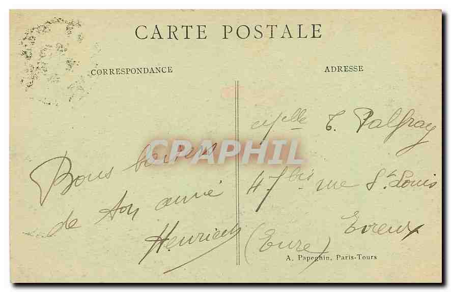 CPA Paris La Chambre des Deputes  — Rückseite