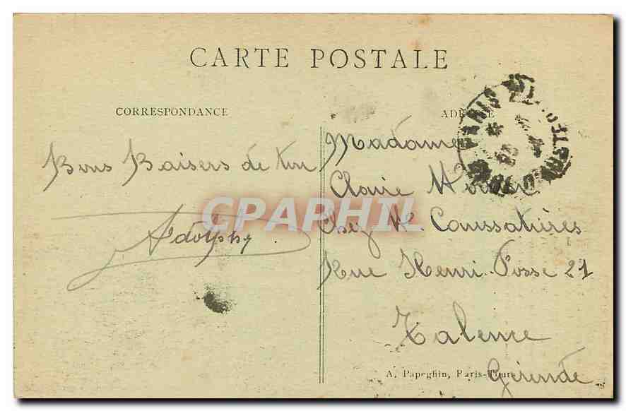 CPA Paris Fontaine de la Victoire  — Rückseite