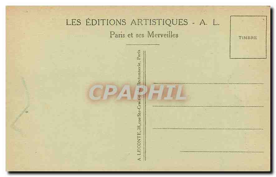 CPA Paris L'Hotel de Ville et le Pont d'Arcole  — Rückseite