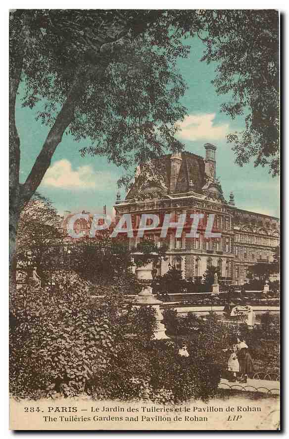 CPA Paris Le Jardin des Tuileries et le Pavillon de Rohan 