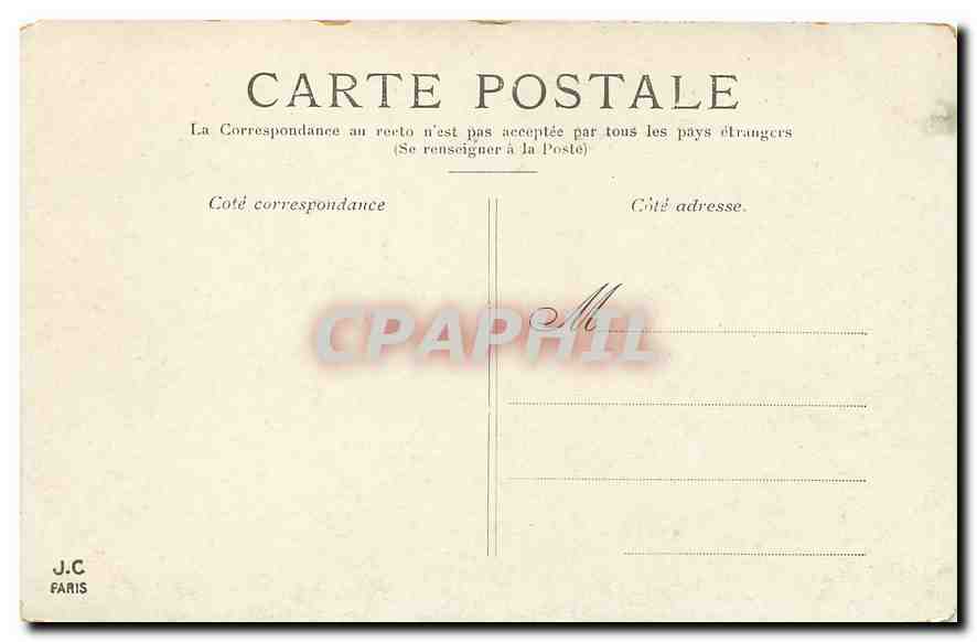 CPA Paris L'Hotel de Ville  — Rückseite