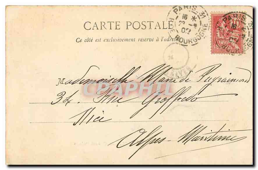 CPA Paris Le Grand Palais  — Verso