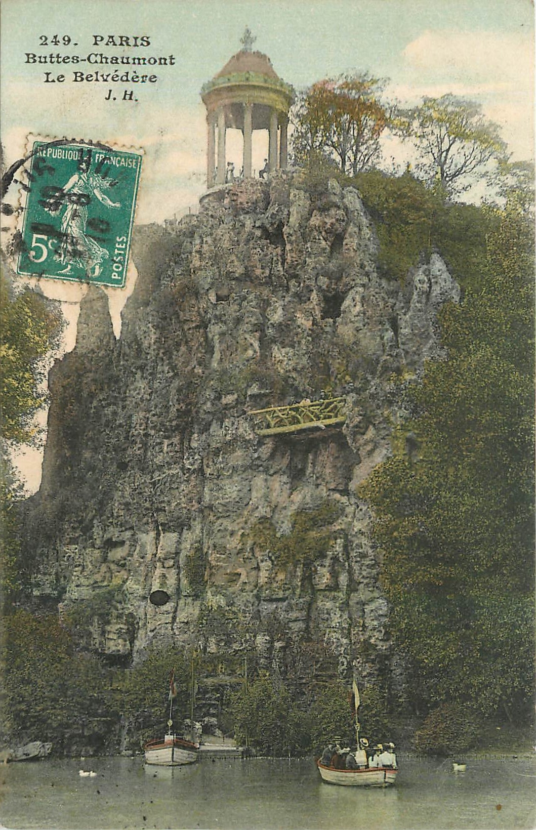 CPA Paris Buttes Chaumont Le Belvedere 
