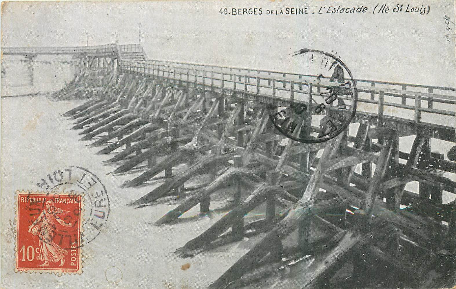 CPA Berges de la Seine L'Estacade Ile St Louis 
