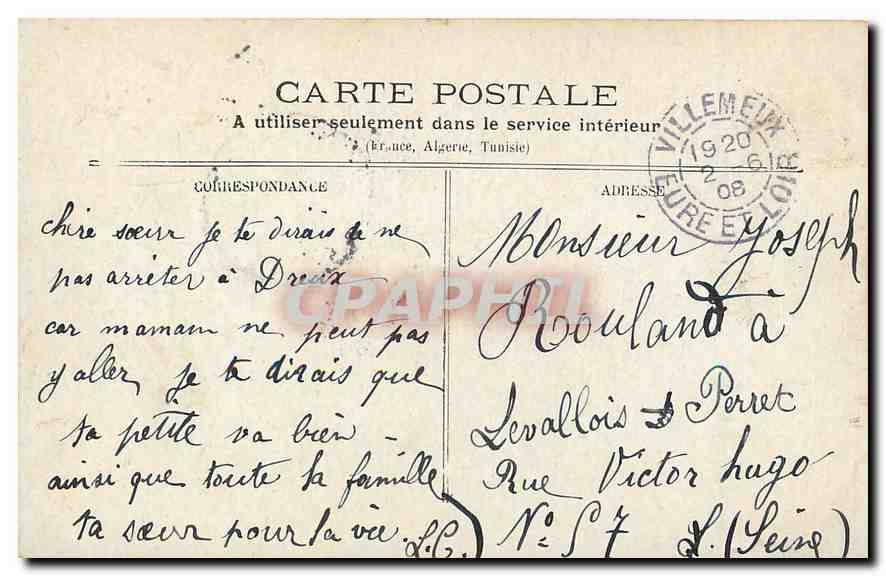 CPA Berges de la Seine L'Estacade Ile St Louis  — Rückseite