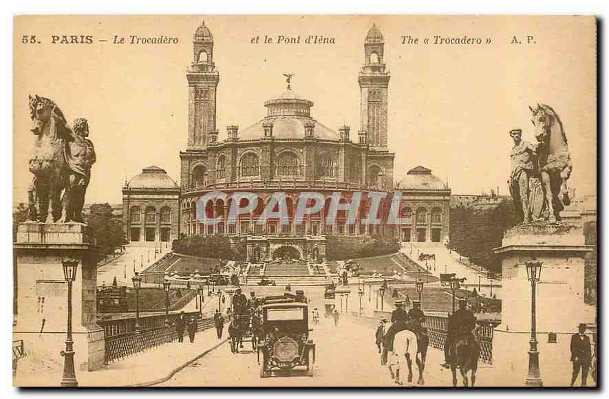 CPA Paris Le Trocadero et le Pont d'Iena 