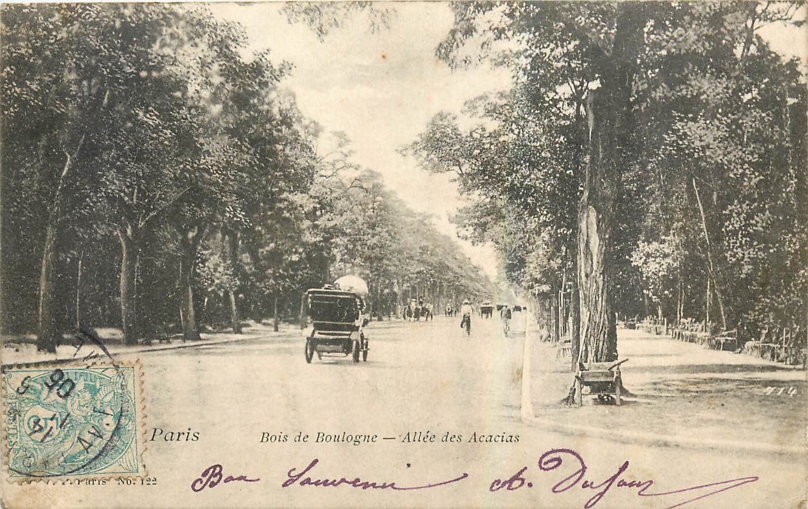 CPA Paris Bois de Boulogne Allee des Acacias 