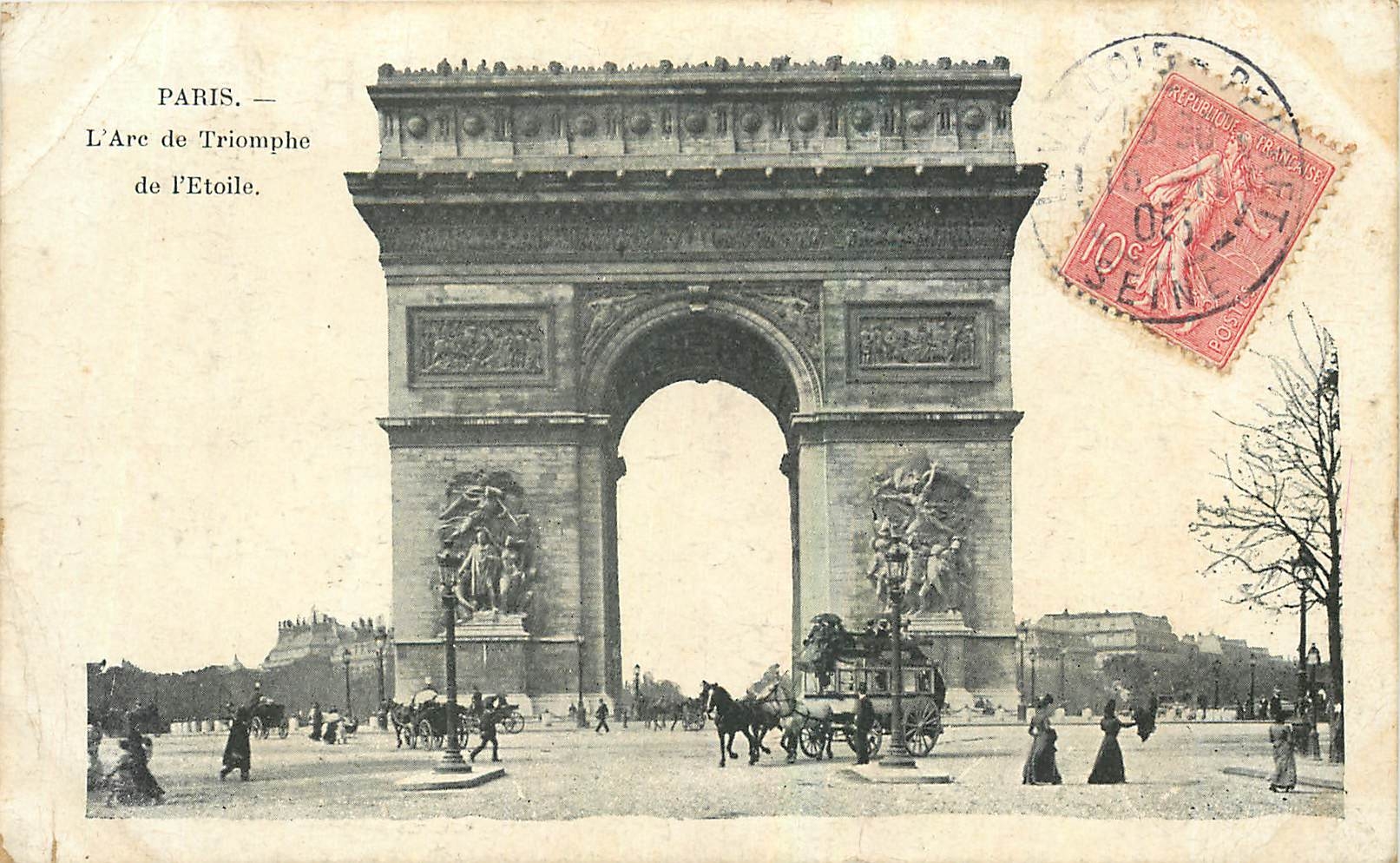 CPA Paris L'Arc de Triomphe de l'Etoile 