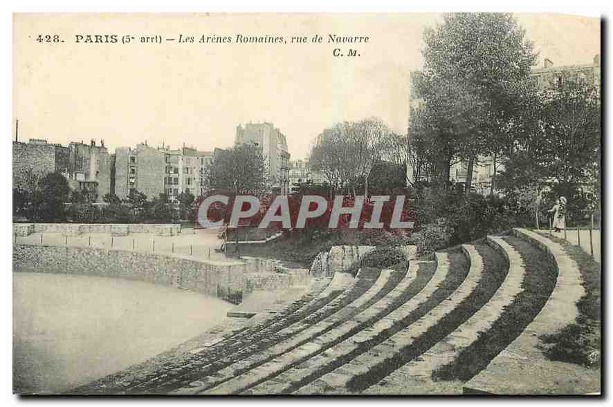 CPA Paris Les Arenes Romaines rue de Navarre 