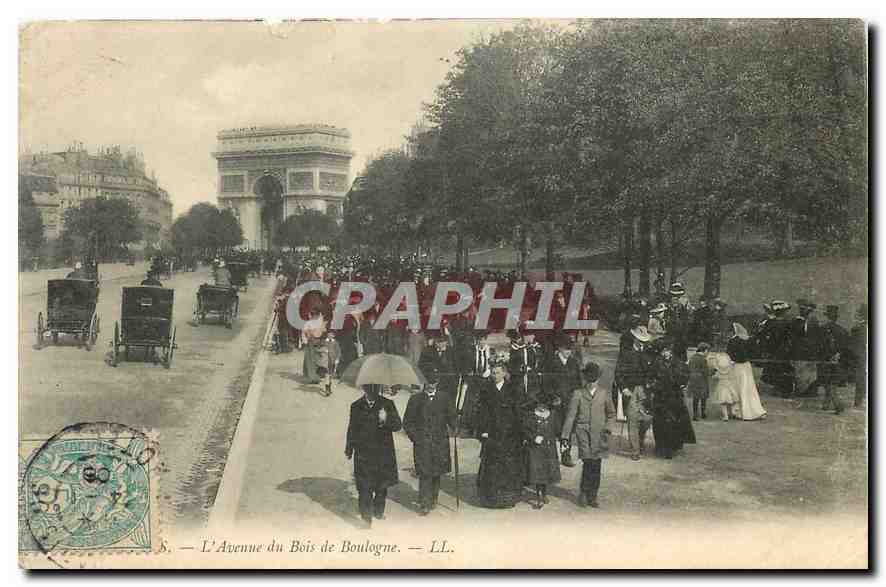 CPA Paris L'Avenue de Bois de Boulogne 