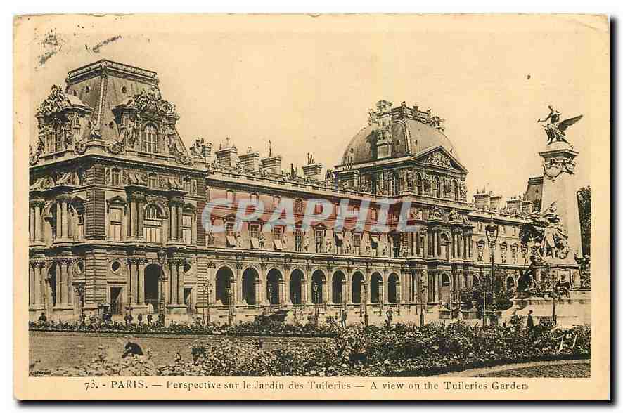 CPA Paris Perspective sur le Jardin des Tuileries 