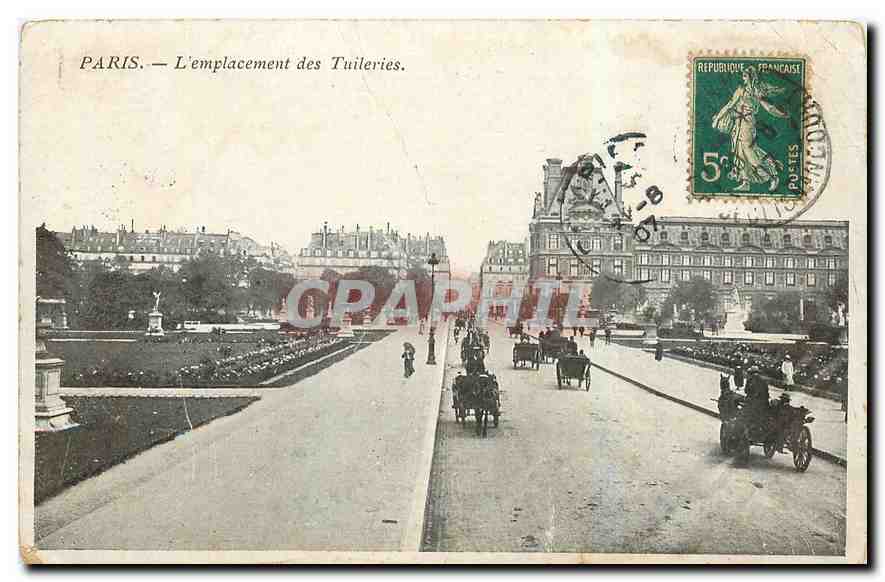 CPA Paris L'emplacement des Tuileries 
