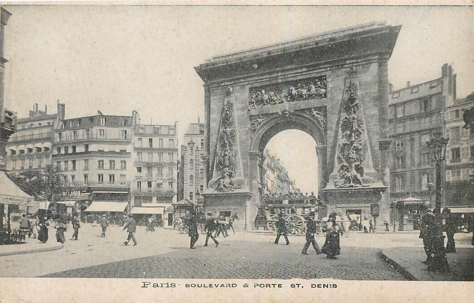 CPA Paris Boulevard & Porte St Denis 