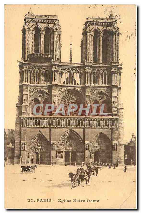 CPA Paris Eglise Notre Dame 