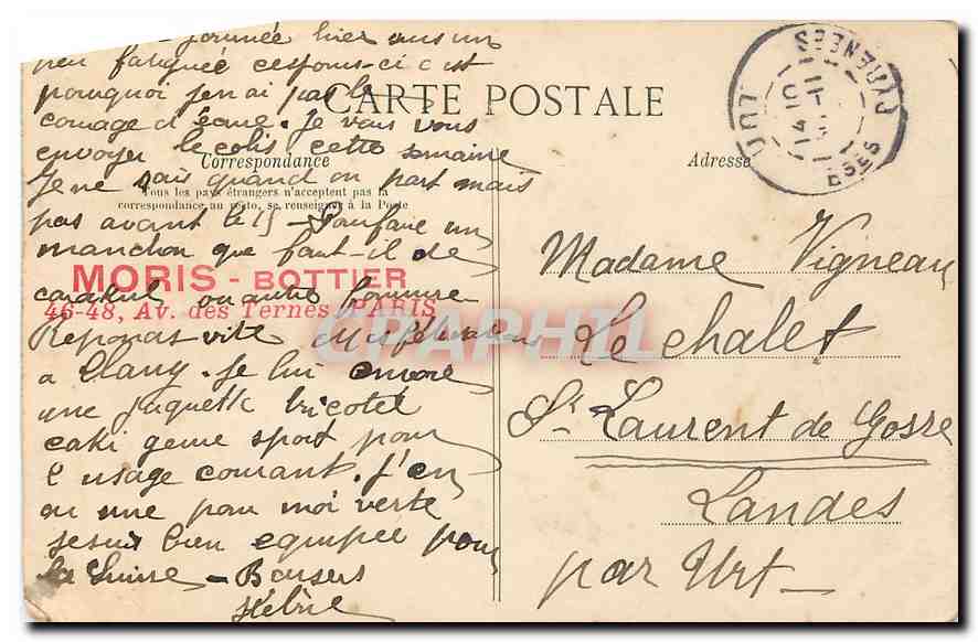 CPA Paris Rue Reaumur Arts et Metiers  — Verso