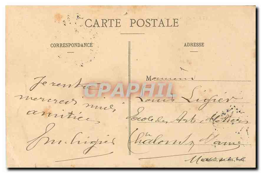 CPA Paris Vue generale du Pont Alexandre III  — Verso