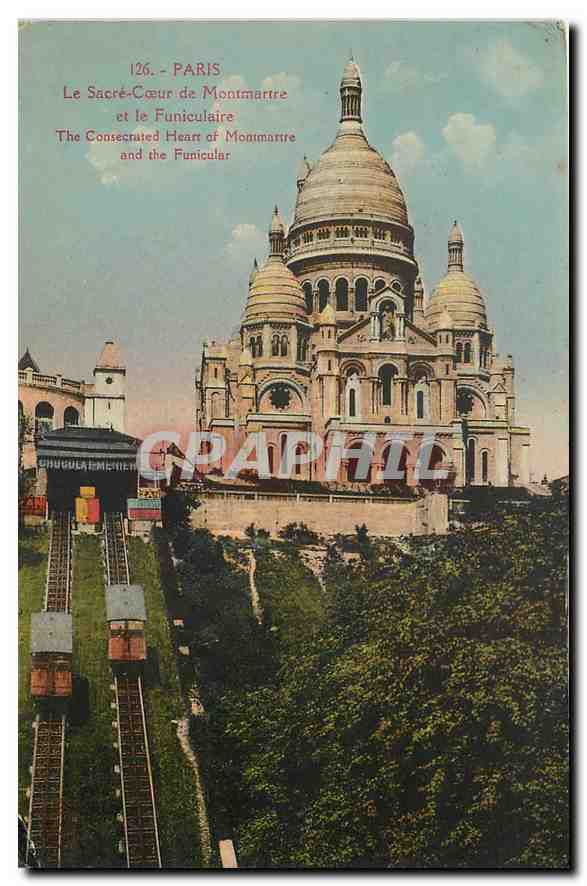 CPA Paris Le Sacre Coeur de Montmartre et le Funiculaire 