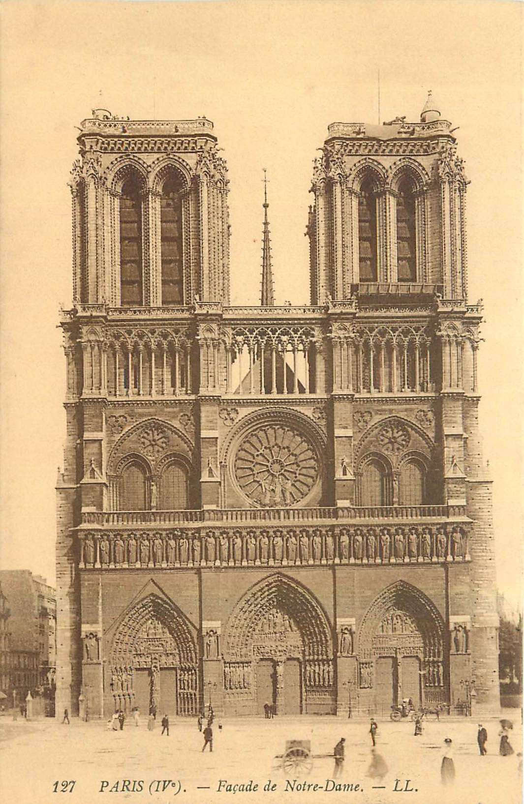 CPA Paris Facade de Notre Dame 