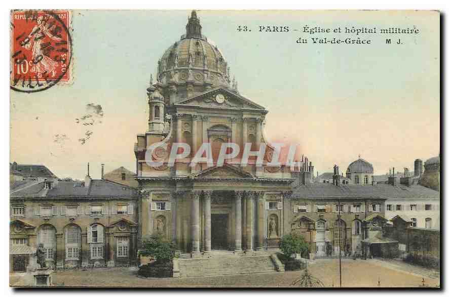 CPA Paris Eglise et hopital militaire du Val de Grace 
