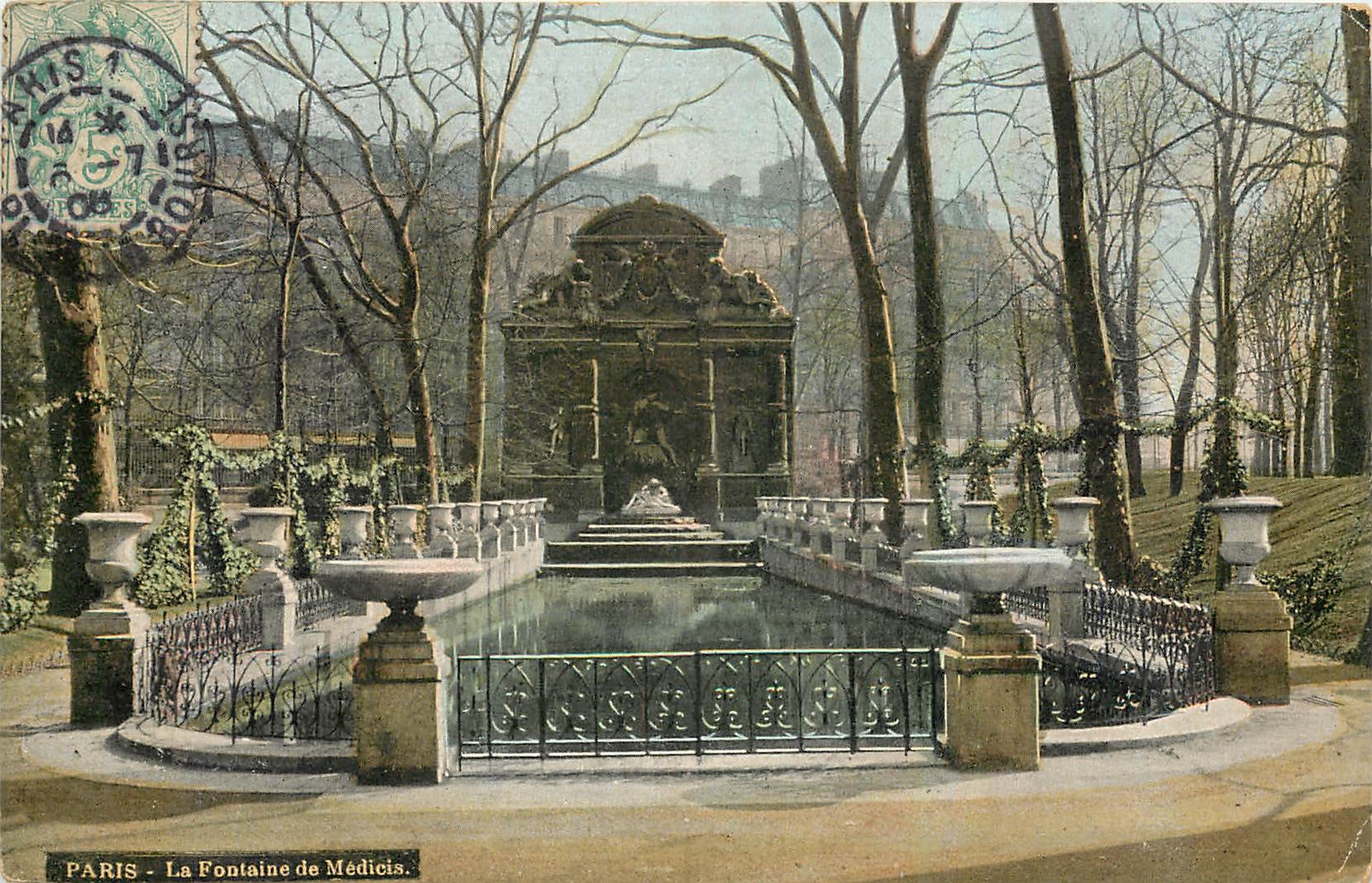 CPA Paris La Fontaine de Medicis 