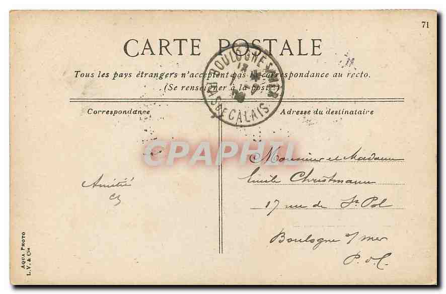 CPA Paris La Fontaine de Medicis  — Rückseite