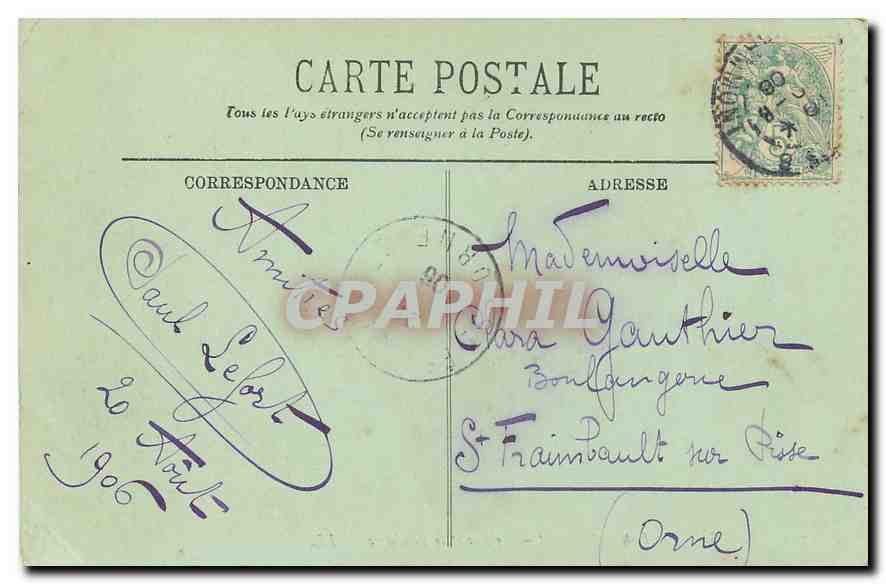 CPA Paris Les Buttes Chaumont Le Lac et le Belvedere  — Verso
