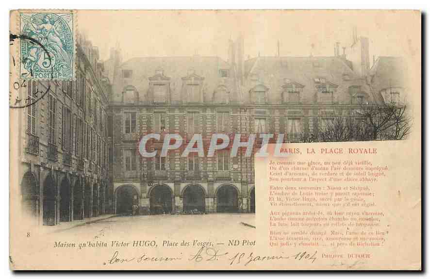 CPA Maison qu'habita Victor Hugo Place des Vosges 