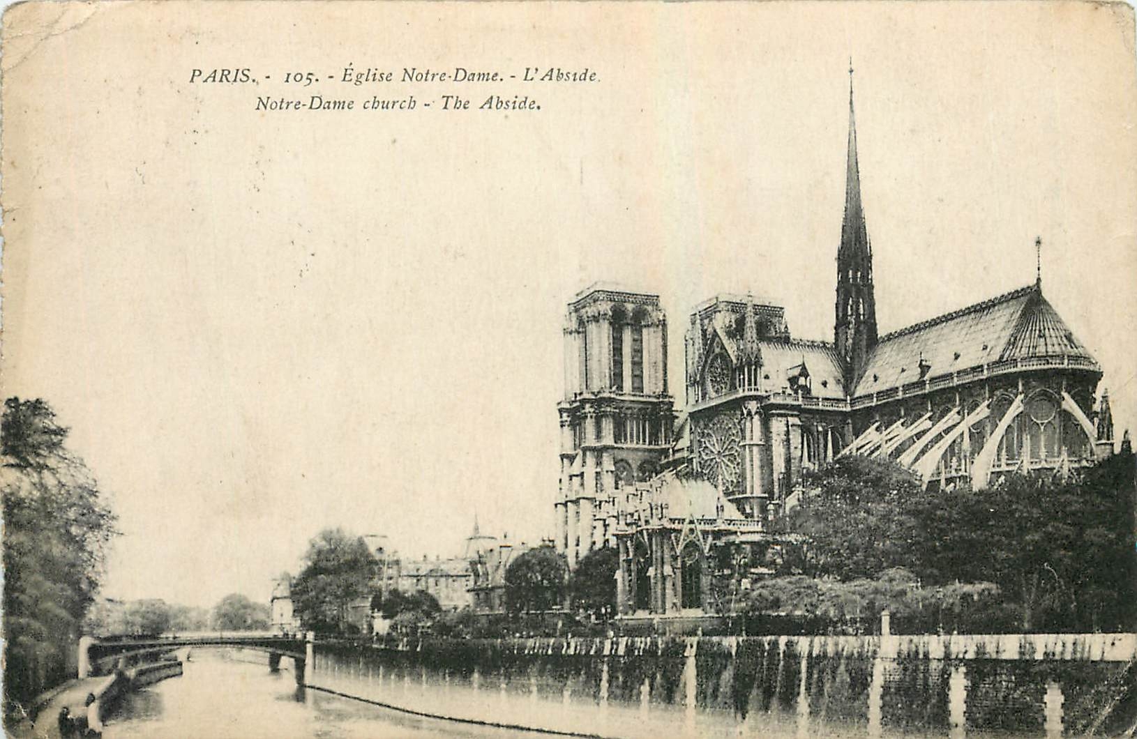CPA Paris Eglise Notre Dame L'Abside 