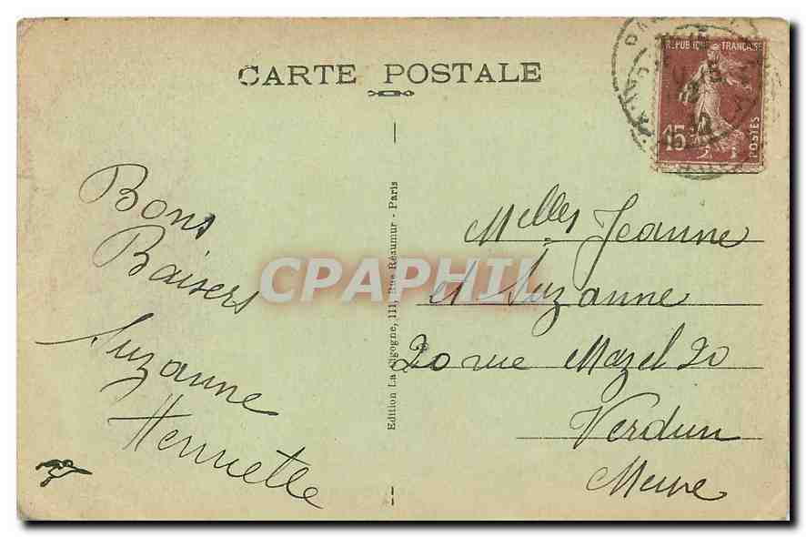 CPA Paris Eglise Notre Dame L'Abside  — Verso