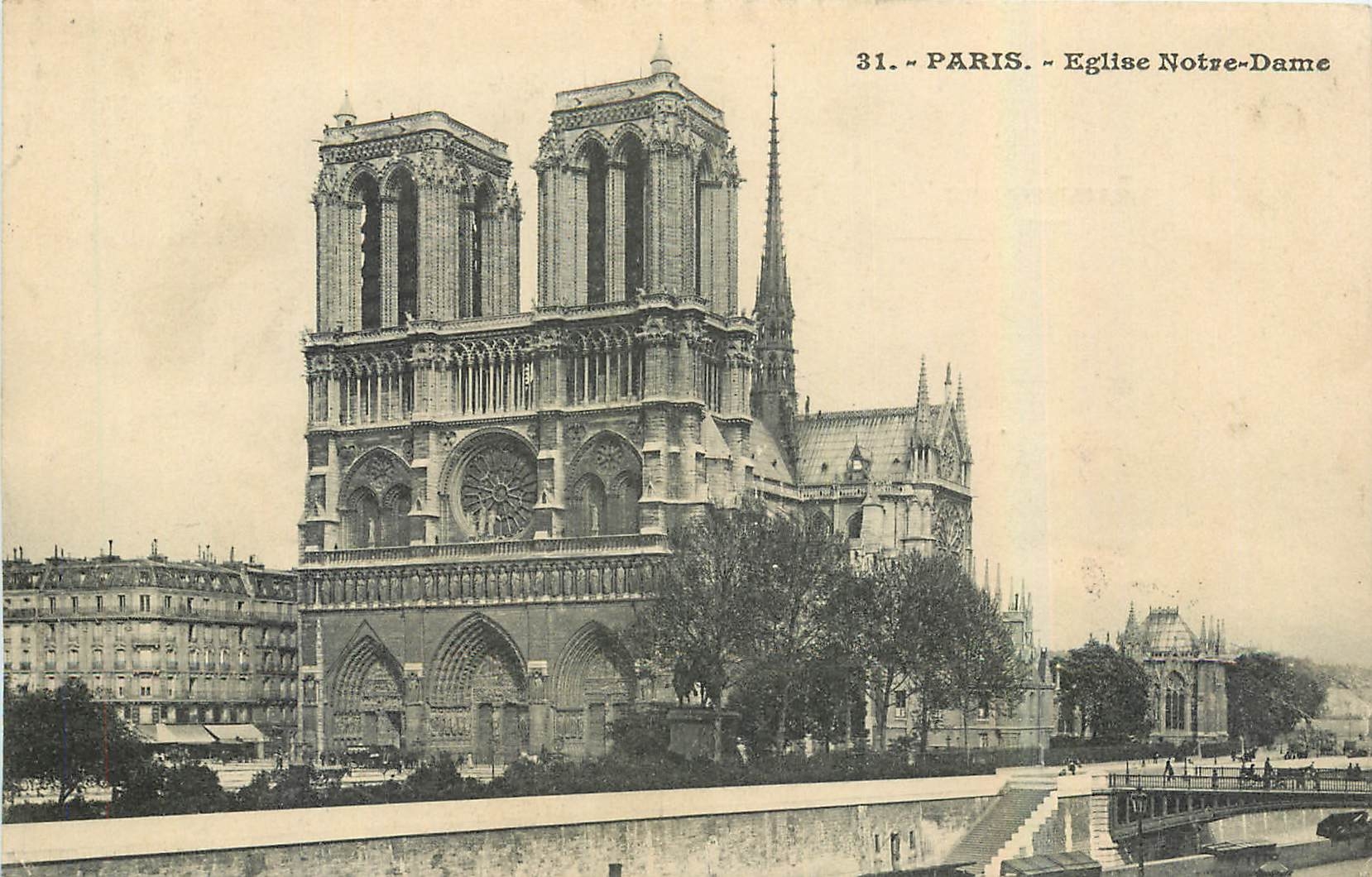 CPA Paris Eglise Notre Dame 