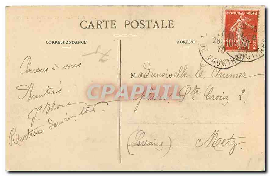 CPA Paris Eglise Notre Dame  — Verso