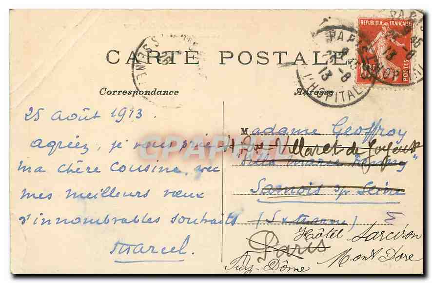 CPA Paris Bois de Boulogne Le Lac St James  — Verso