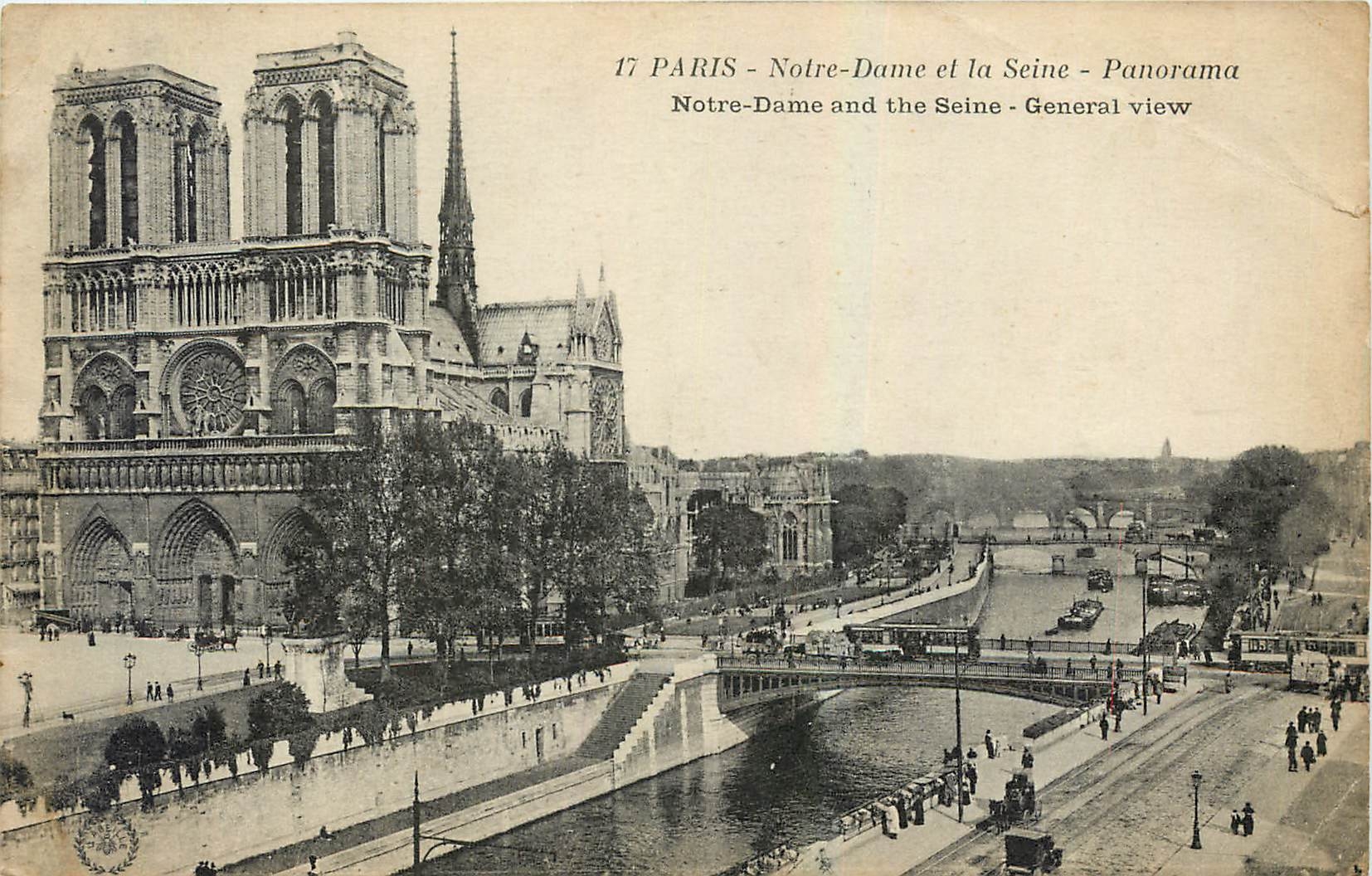 CPA Paris Notre Dame et la Seine Panorama 