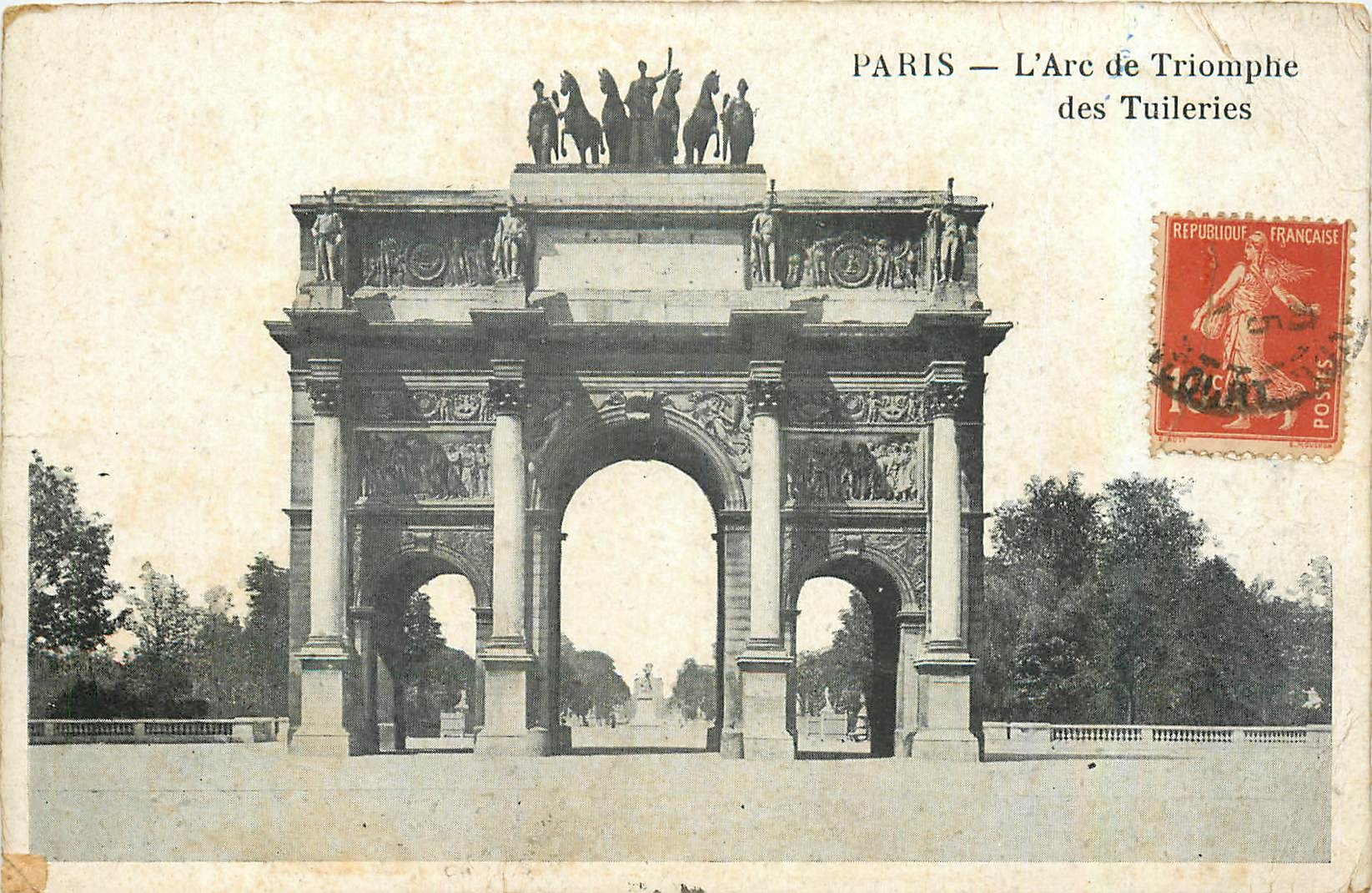 CPA Paris L'Arc de Triomphe des Tuileries 