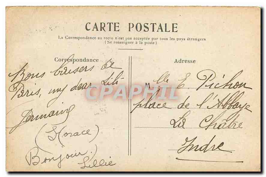CPA Paris L'Arc de Triomphe des Tuileries  — Rückseite