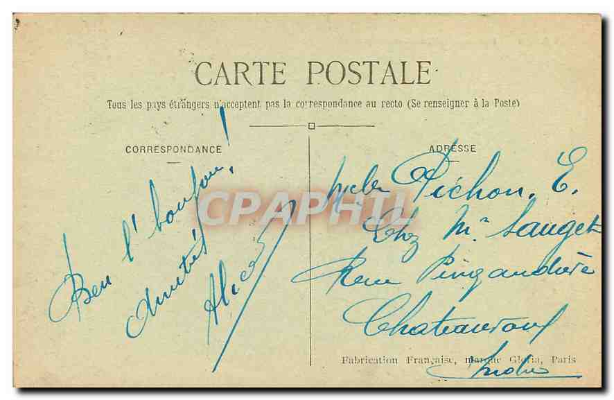 CPA Paris Eglise de la Madeleine  — Rückseite