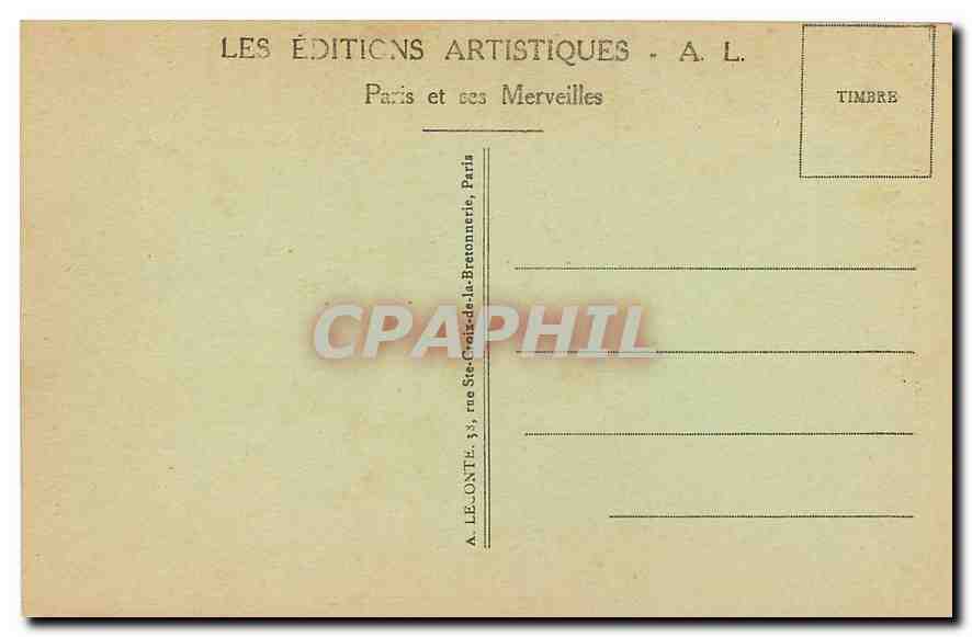 CPA Paris La Tour St Jacques  — Verso