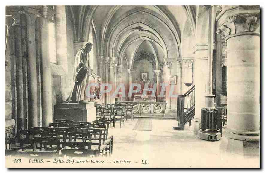 CPA Paris Eglise St Julien le Pauvre Interieur 