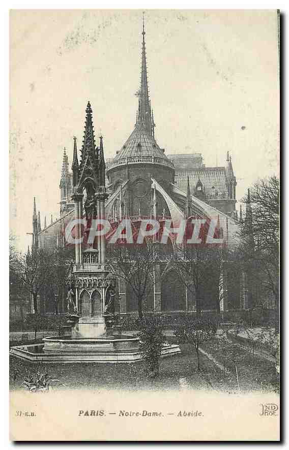 CPA Paris Notre Dame Abside 