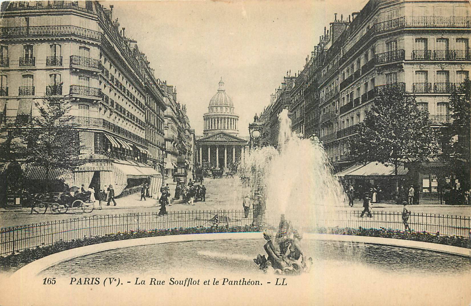 CPA Paris La Rue Soufflot et le Pantheon 