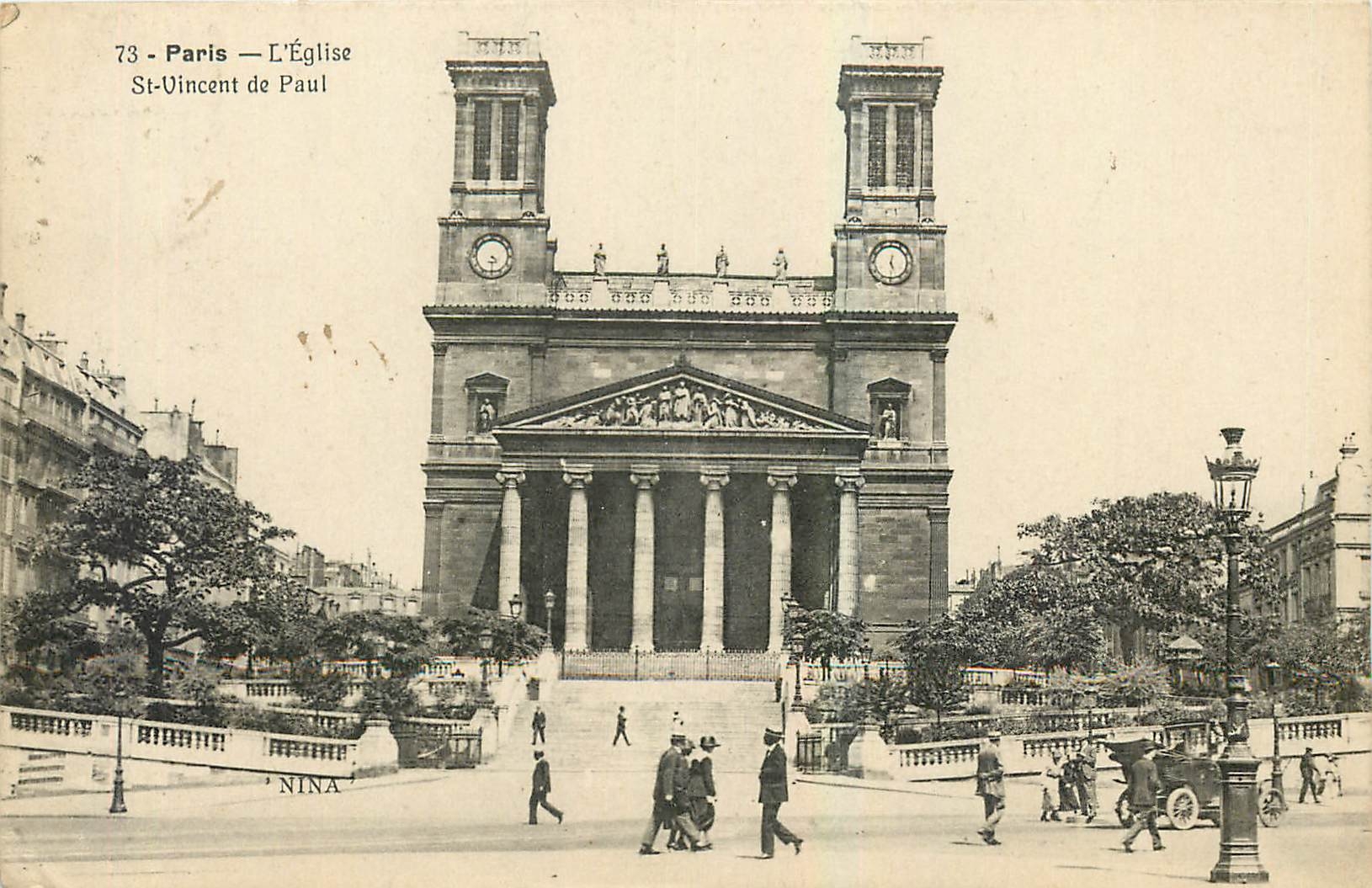 CPA Paris L'Eglise St Vincent de Paul 