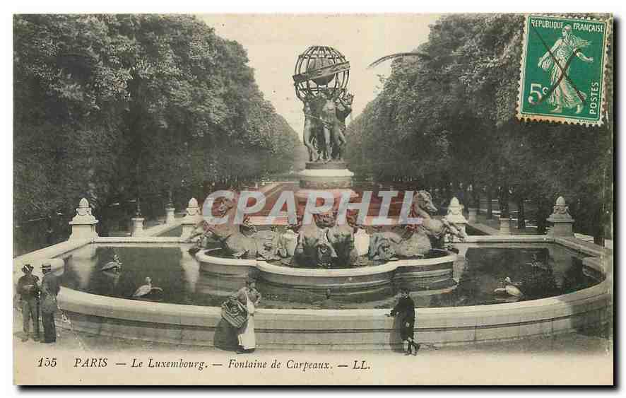 CPA Paris Le Luxembourg Fontaine de Carpeaux 