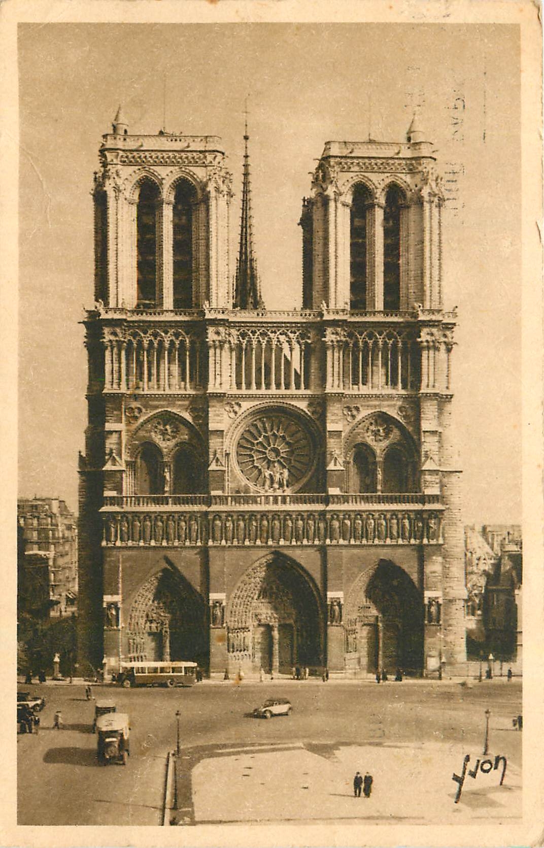 CPA Paris Notre Dame facade 
